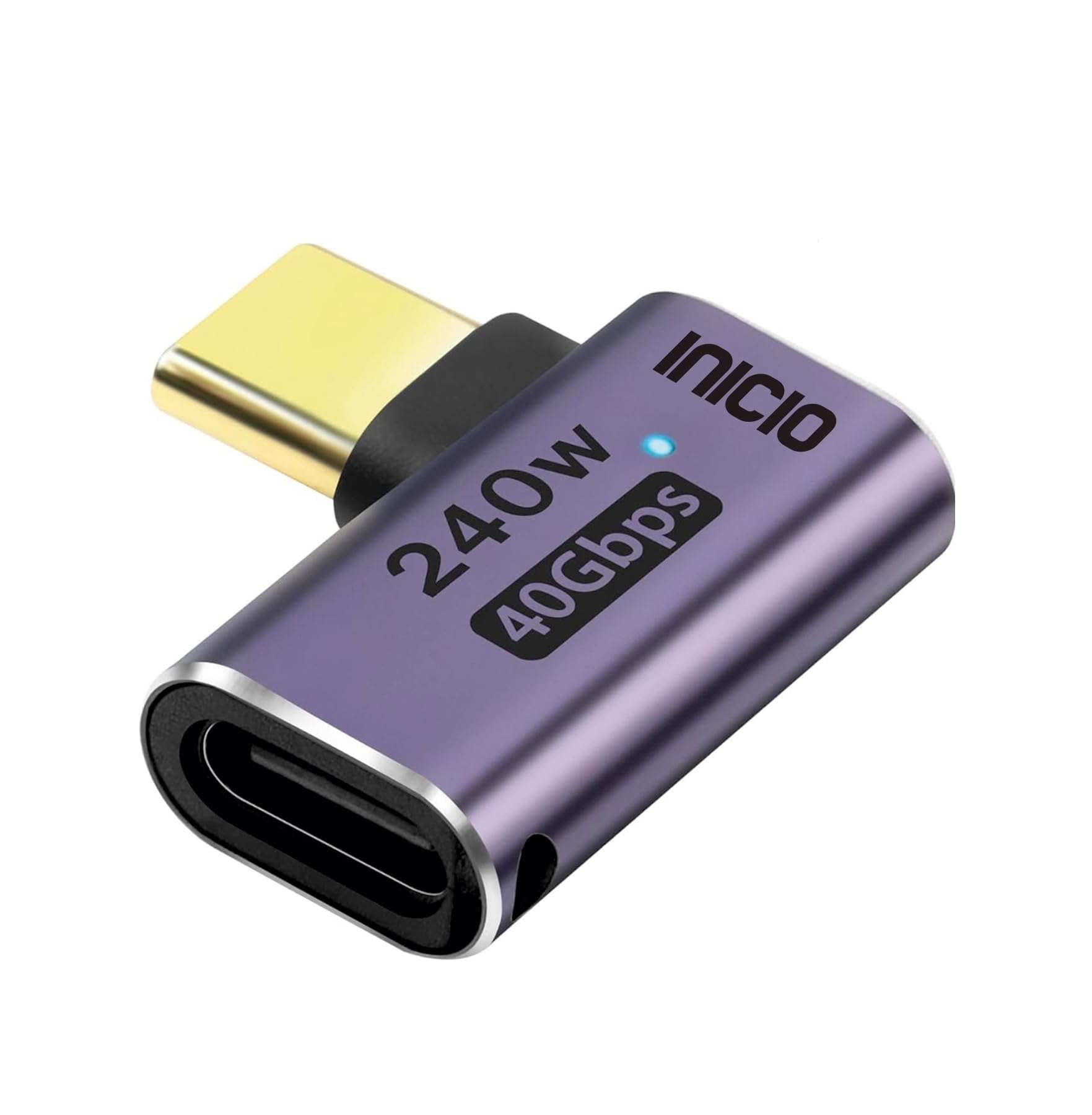 INICIO 240W 40Gbps 8K Video USB-C Adapter (1 Unit) USB4 Type C Male to Female Extender Side 90* Angle Connector for Thunderbolt 4/3 Dock, MacBook Pro Air, iPad Pro, Galaxy S25 S24, iPhone 16 15 etc-picture-19