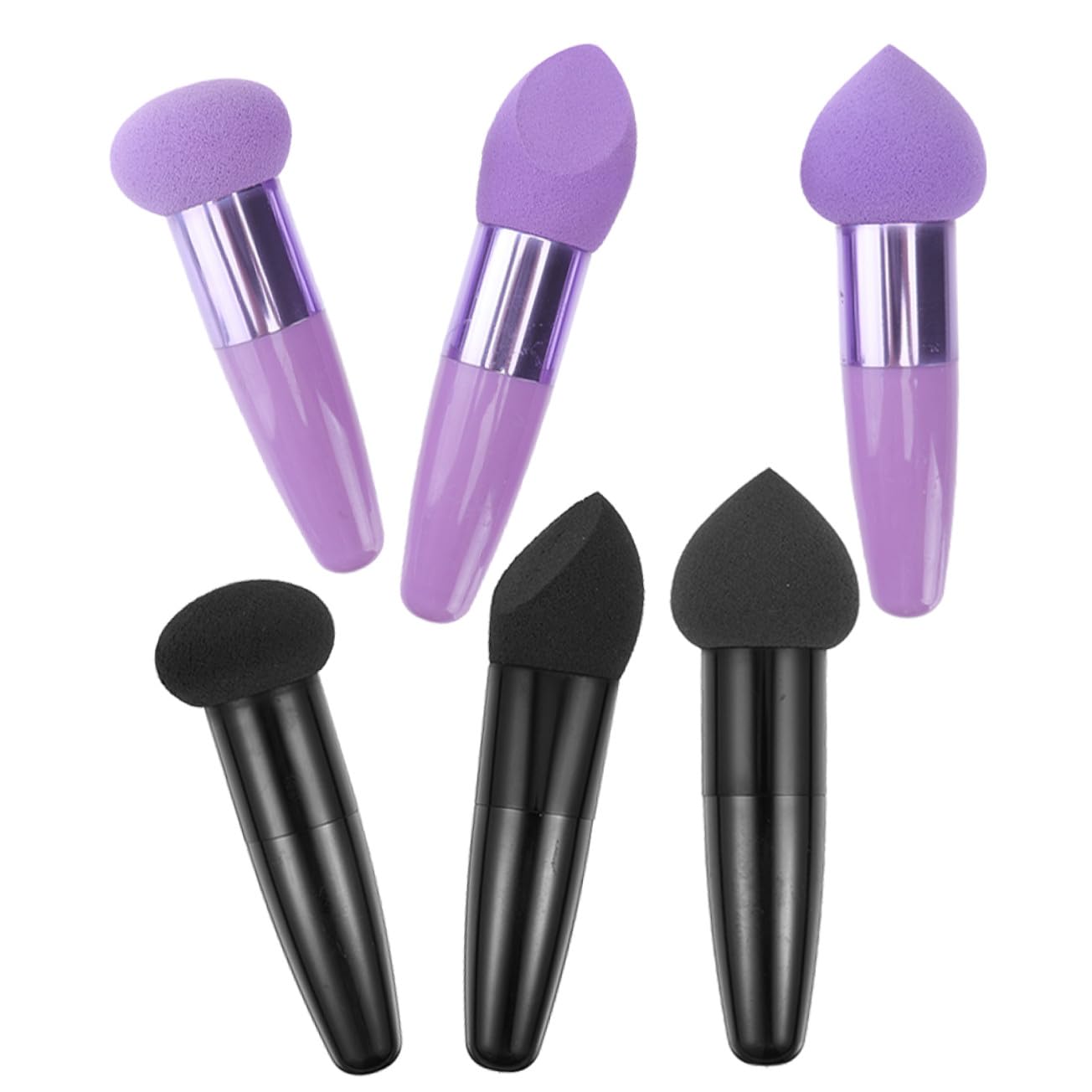Cabilock 6 Esponjas de Maquillaje en Forma de Lápiz, Portátiles Látex, Tipo de Cosméticos, Uso Diario y Acabado Delicado