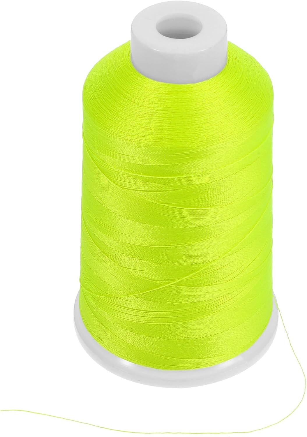 LIFKOME 3000 Yards Yellow Glow-in-The-Dark Embroidery Machine Thread for Cross Stitch and Handmade Crafts, Thin Polyester String Suitable for Halloween and Stitching Projects