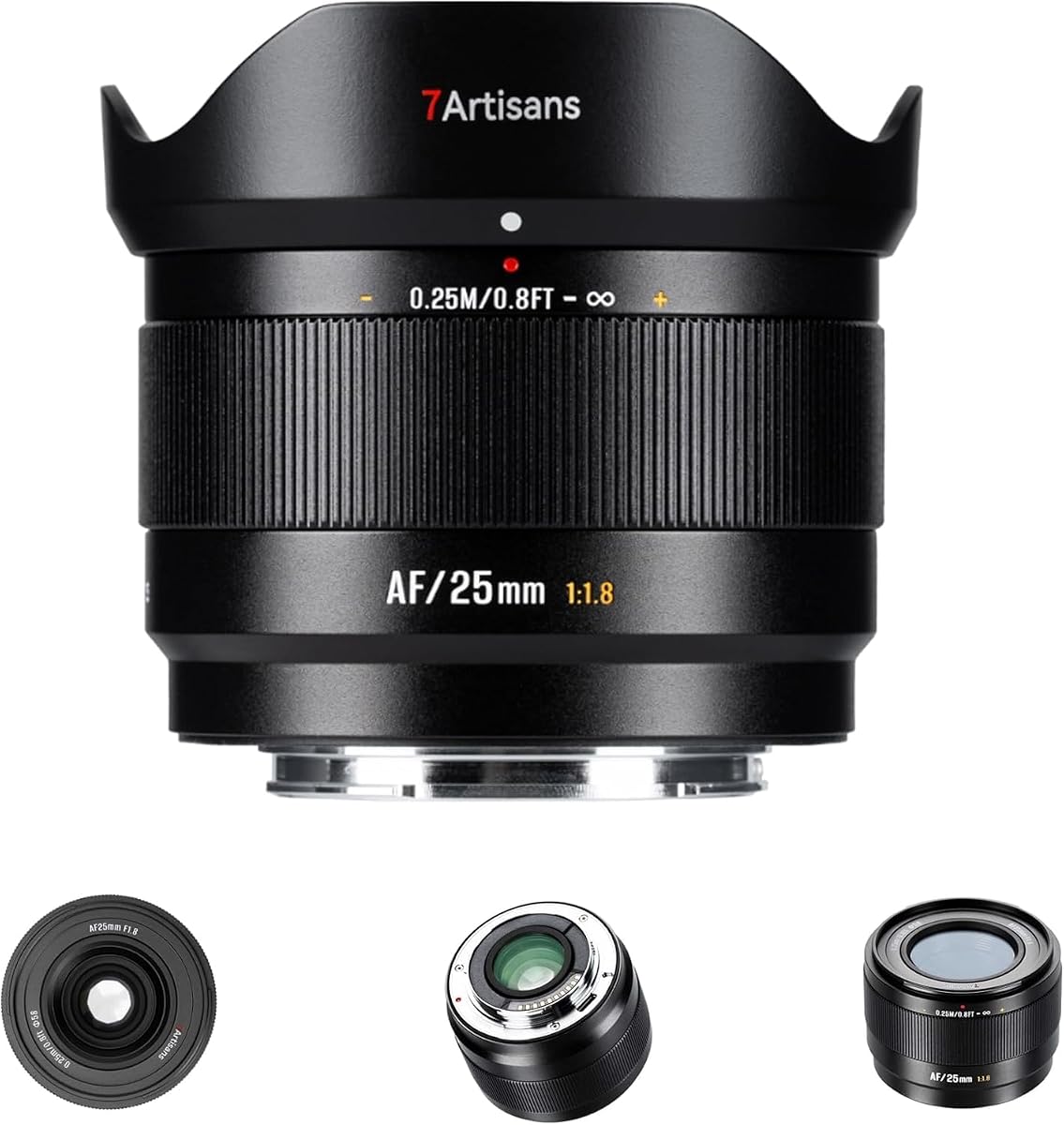 AF 50mm f/1.8 Auto Focus APS-C Prime Lens for Fuji X Mount, 178g Lightweight STM Lens with Face/Eye AF, Large Aperture for Portrait & Street Photography