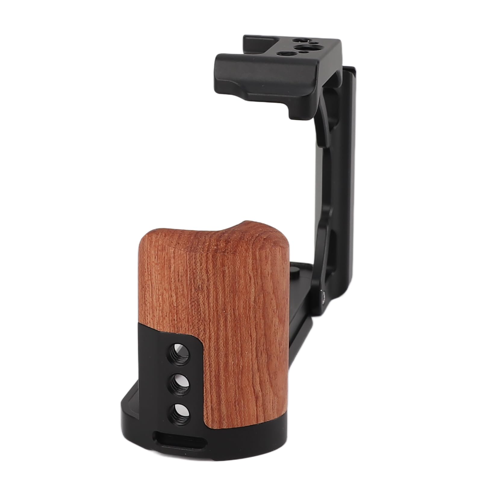TOPINCN Gabbia per Fotocamera in Lega di Alluminio per ZFC con Manico in Legno Design Antiscivolo Configurazione Rapida per Operatori Video (BLACK)