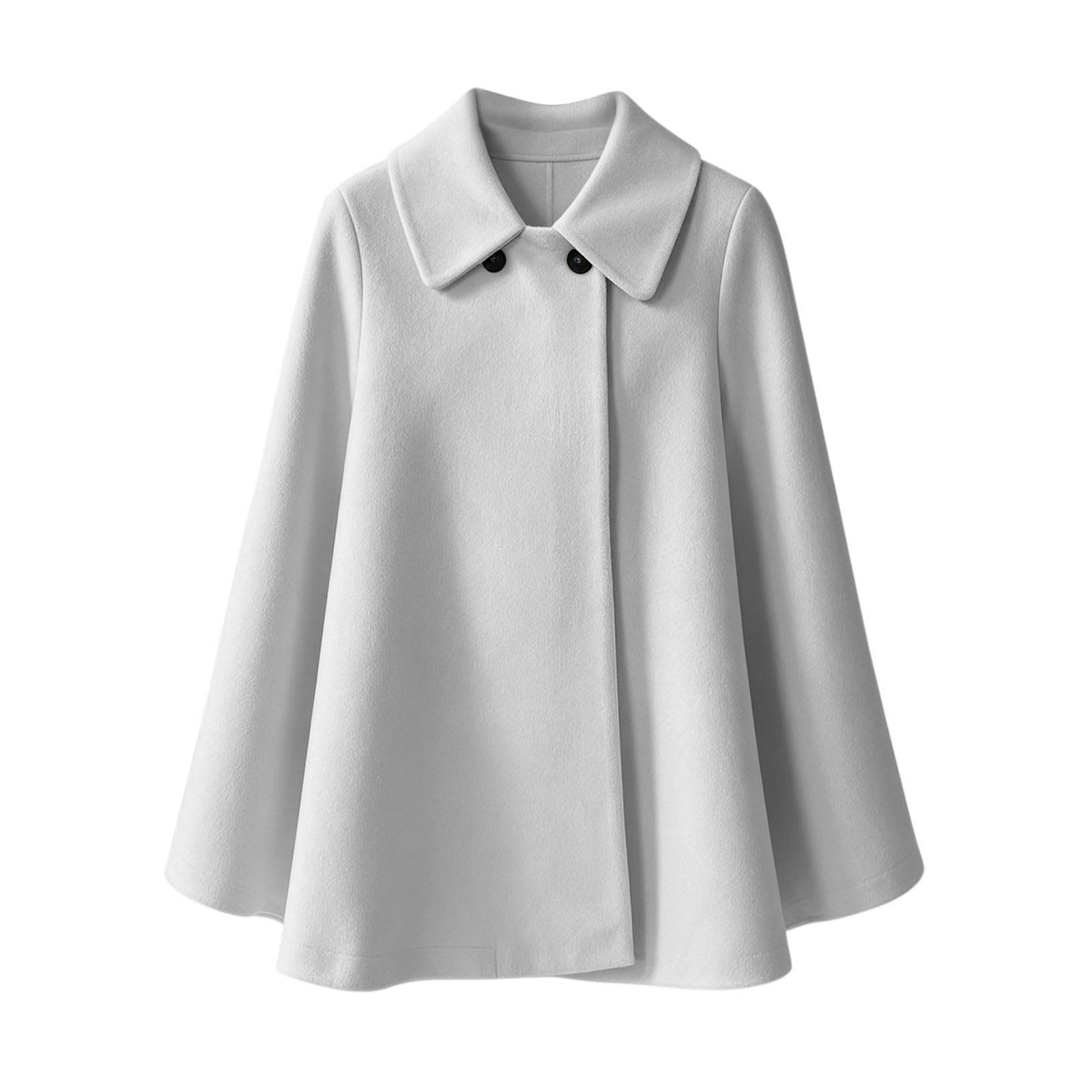 Wollmantel Damen Winter Wollwalk Jacke Mittellang Wool Coat Casual
