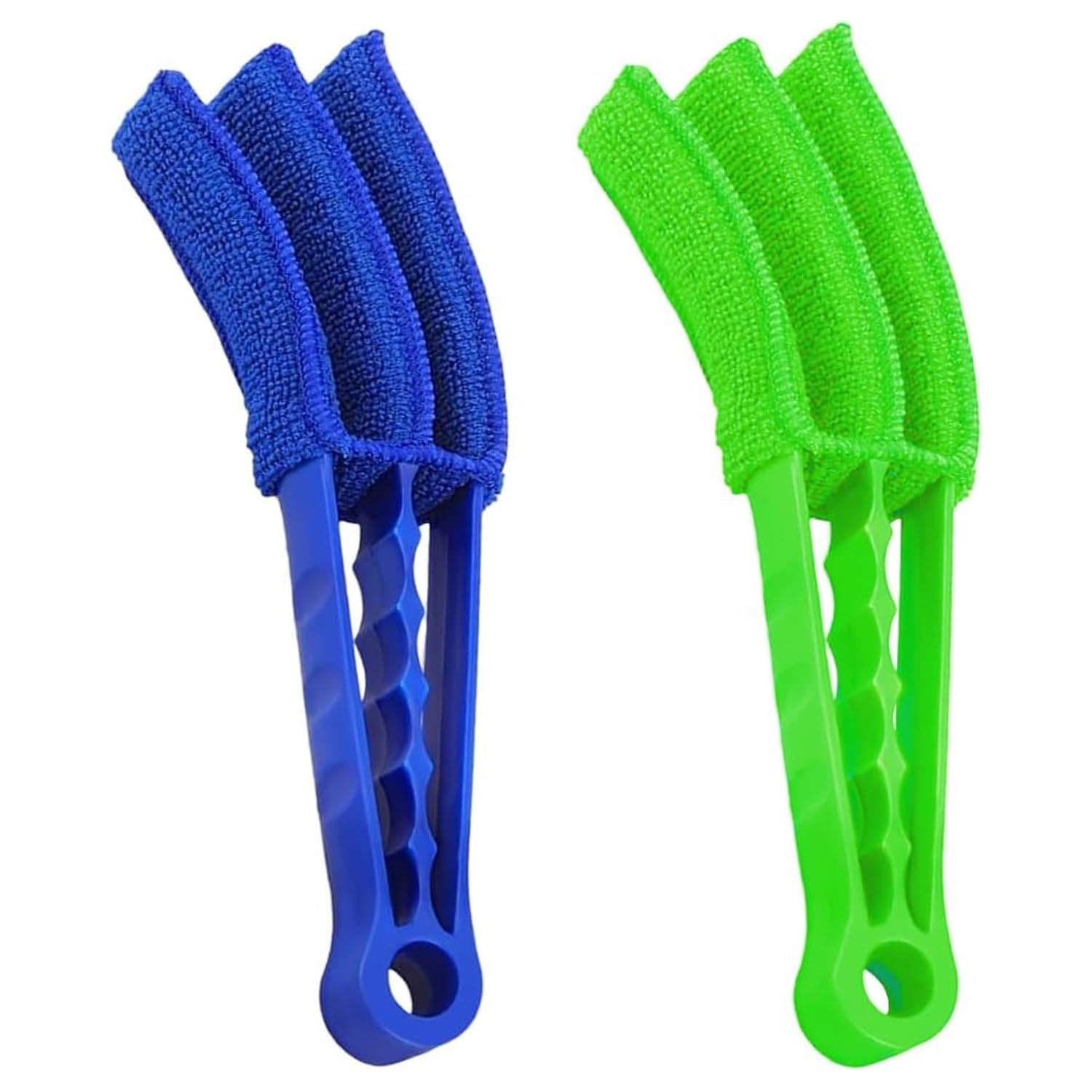 Vnidjgb Green 2 Pcs Venetian Wooden Blinds Duster,Washable Venetian Blind Cleaner,Microfiber Blind Cleaner Tool,For Air Conditioning Vent Cleaning Brush, Cleanings Venetians Blinds, Sponge Blinds Gap Cleaning Tool