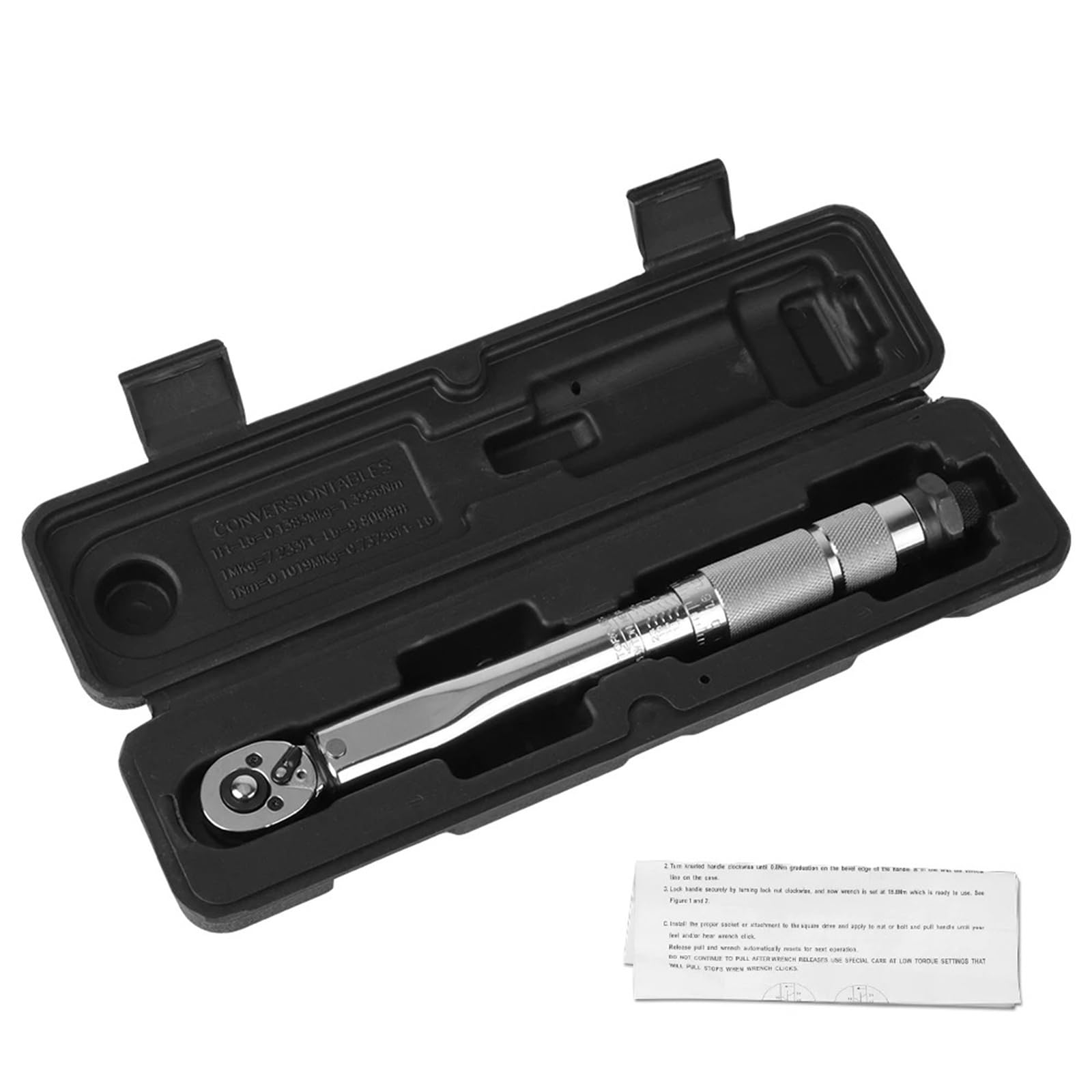 Airuixi 1Set Torque Wrench 5-25N.m Adjustable Torque Wrench 1/4'' Drive Spanner Hand Tool For Car Bicycle Motorbike