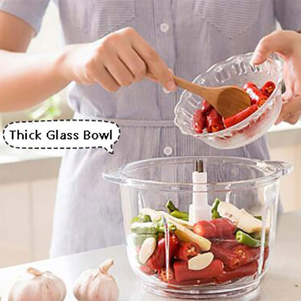 Electric Food Chopper,Meat Grinder,Mini,Glass Bowl for, Vegetables
