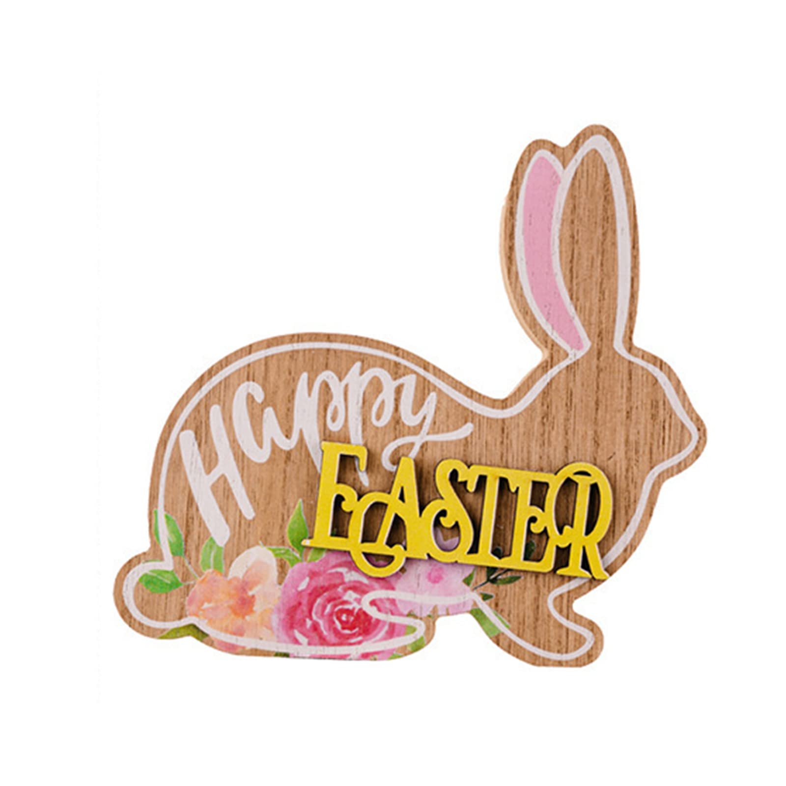 Kalttoy Happy Easter Wood Ornament Cartoon Art Household Decoration for Festival Holiday New Year Party Decoration Easter Wood Ornaments
