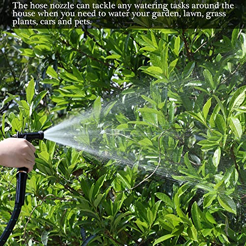 Yaogrifo Full Size Garden Hose Nozzles 2 Pack Heavy Duty Metal Pistol High Pressure Adjustable Spray Nozzles For Watering Cars Plants Flowers Pets (Black) #TOP5