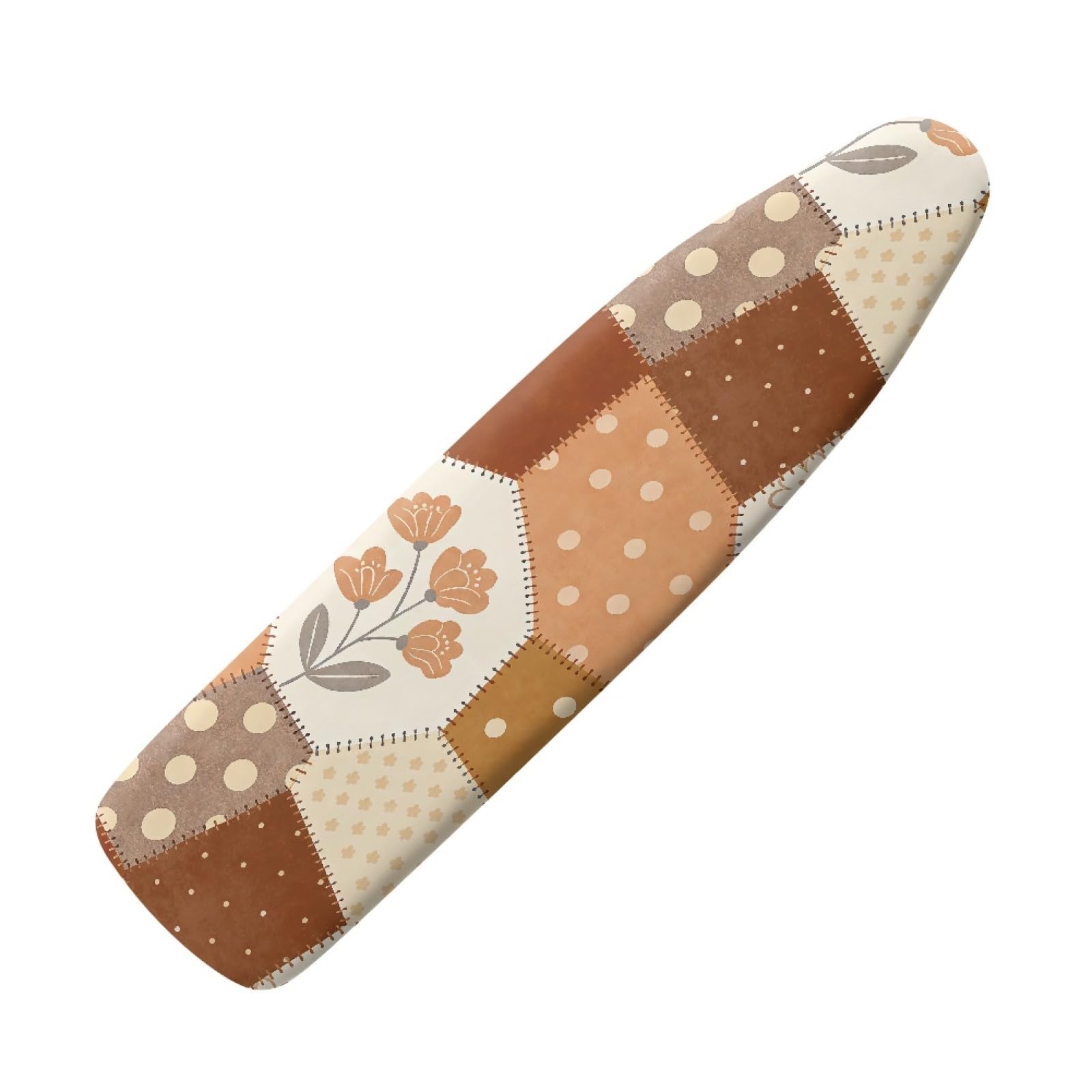 Large ironing board cover 130 x 45 Brown Flowers Ironing Board Cover And Thick Padding Easy Fit in Multiple Sizes with Elastic Drawstring,durable,iron board covers fits all,Machine Washable