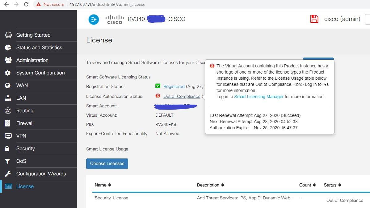 Cisco RV340 VPN Router - Dual-WAN Business Router Mit 4 Gigabit Ports