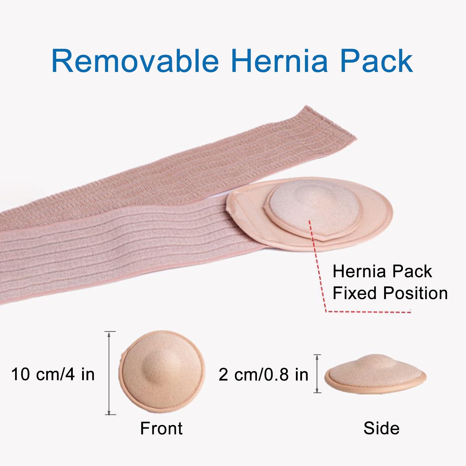 Fascia Ernia Ombelicale: Uomo/Donna, Cinto per Ernia Ombelicale - Sostegno per Addominale con Cuscinetto Compressione, Sollievo dal Dolore(Black,L)