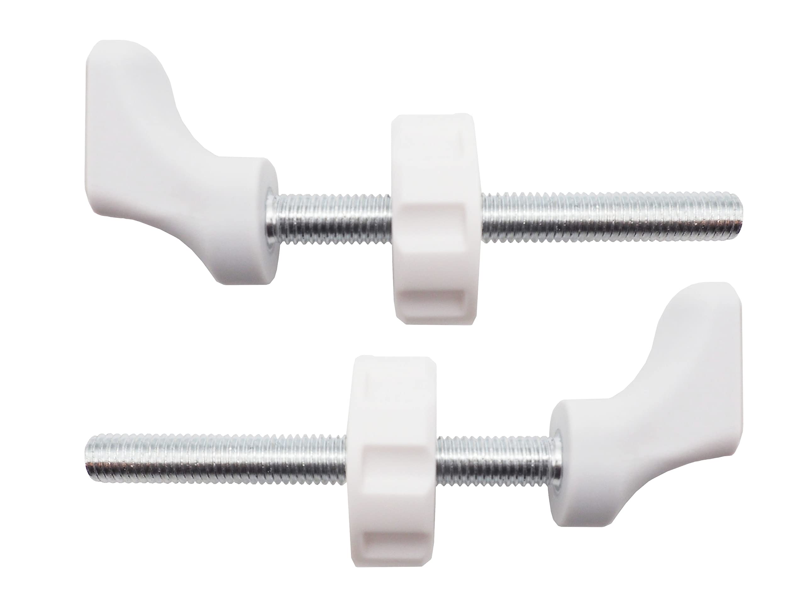 Quarter Round Spindle Rod Adapter 2 Pack for Pressure Mounted Baby and Pet Safety Gates (10mm, White)