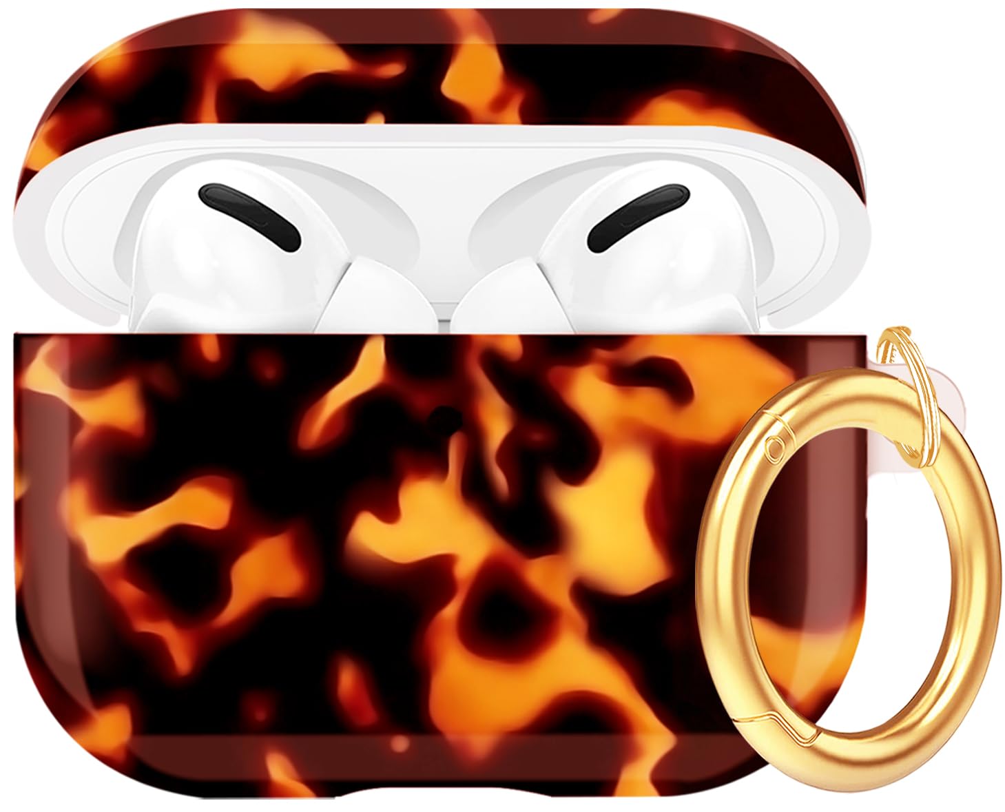 Tortoise Case for Airpods Pro 2nd/1st Generation Case, Airpods iPod Pro 2 Gen Cover Protective Skin Girl Women with Keychain 2023/2022/2019 - Tortoise