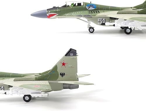 Miniatura 6 de 1100 MIG-29 Fulcrum Metal Fighter Model Kit de simulación militar modelo de avión aleación militar pre-construcción adornos adecuados para colección
