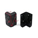 Geesatis Speaker Corner Protectors,Black Plastic Right Angle Corner,16Pcs gallery image