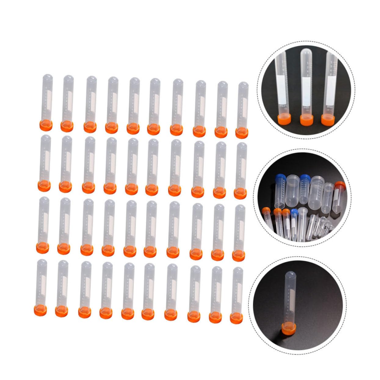 OUNONA 15ml Zentrifugenröhrchen aus Pe mit Schraubkappe Transparentes Röhrchen Hitzebeständig zur Sterilisation für Labor und Krankenhausbedarf 100 Stück Zufällige Farbe