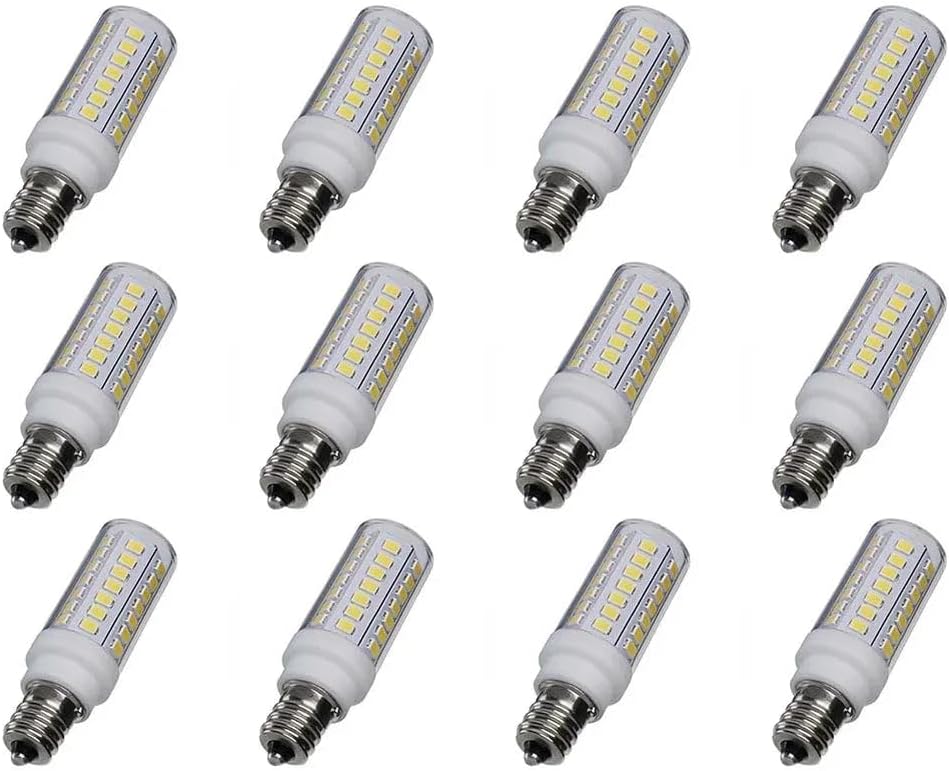 Satco 5W Mini LED Bulb, E12 Candelabra Base, 5000K, Clear Finish, 120V – Ideal for Chandeliers, Pendants, and Accent Lighting (12 Bulbs)