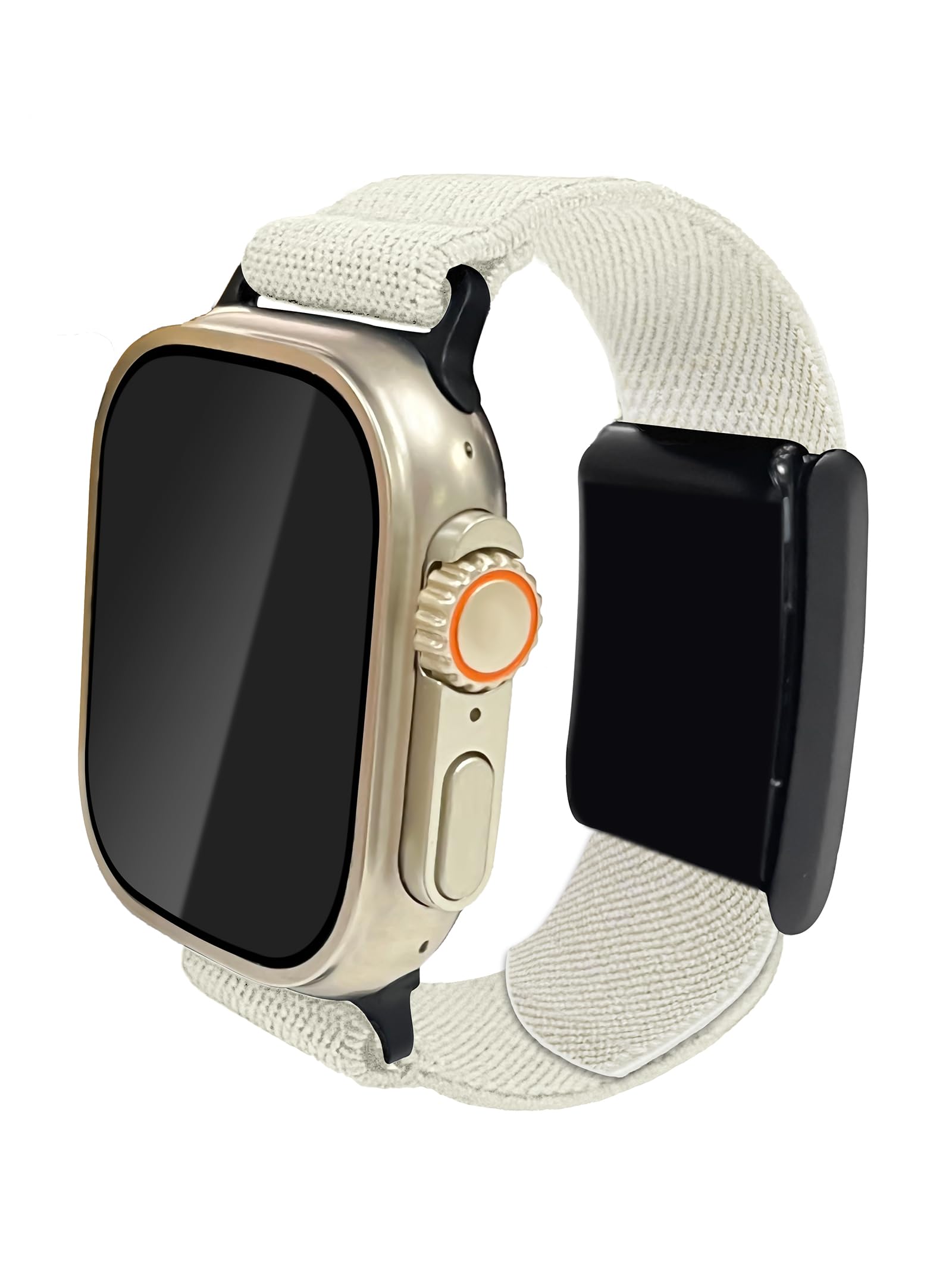 Hybrid Band for Whoop & Apple Watch Combo Band - Stretchy Nylon Hybrid Strap Compatible with Whoop 4.0 & Apple watch 38/40/41/42mm (series 3), Breathable and Comfort