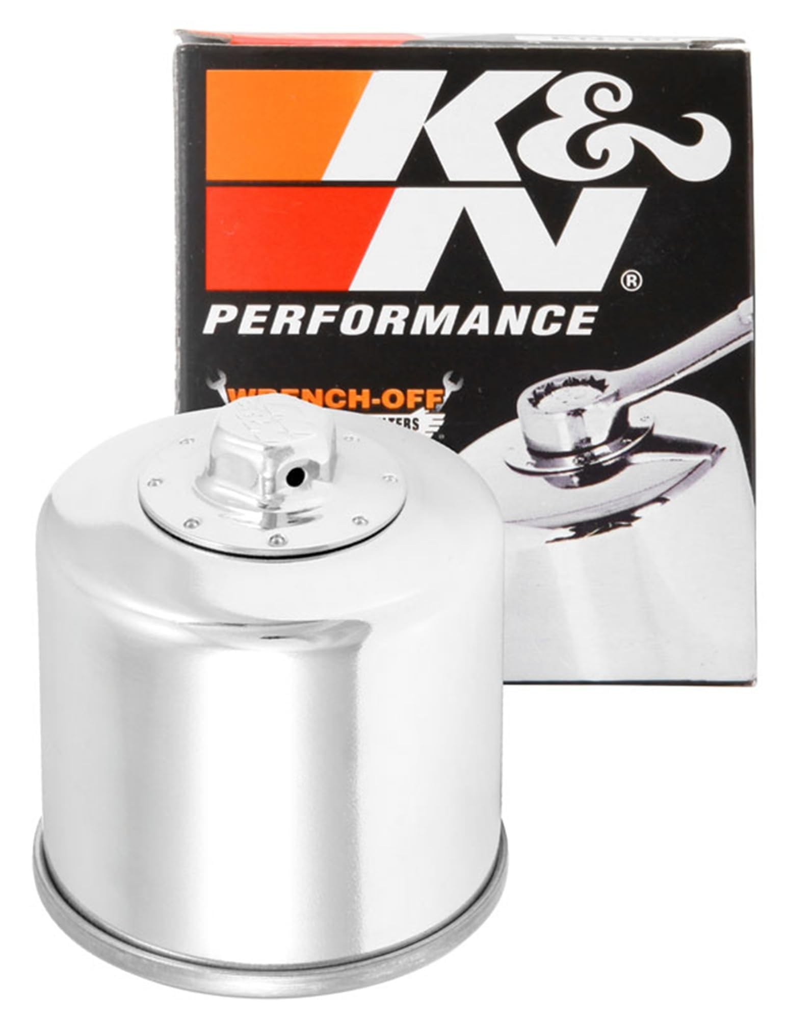 K&N Motorcycle Oil Filter: High Performance, Premium, Designed to be used with Synthetic or Conventional Oils, Wrench Off Nut: Fits Select Honda, Kawasaki, Polaris, Yamaha Motorcycles, KN-204C