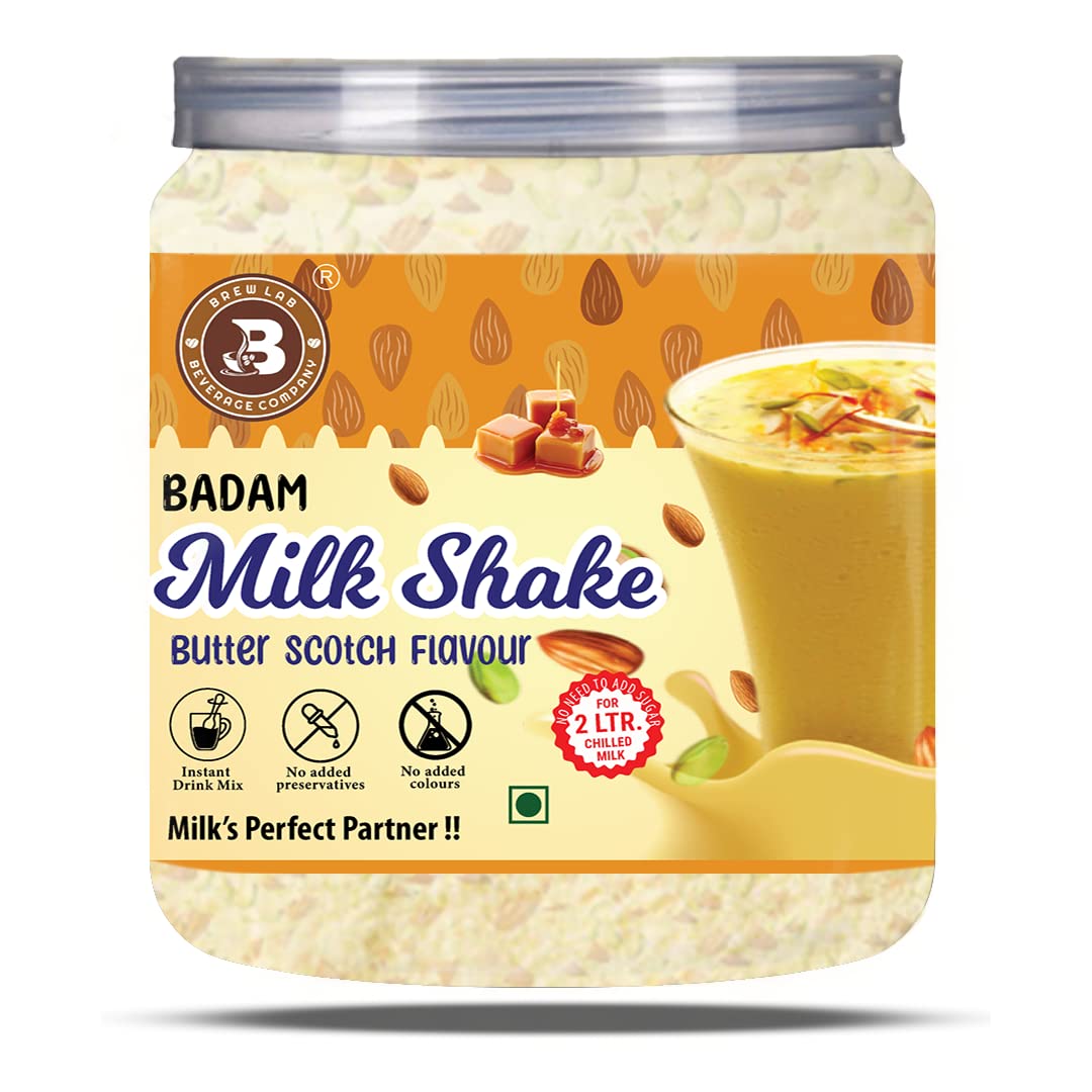 Brew Lab Butterscotch Badam Milkshake Mix Powder with Badam Bits 250 g (B0B649PXWL) Amazon Price History, Amazon Price Tracker