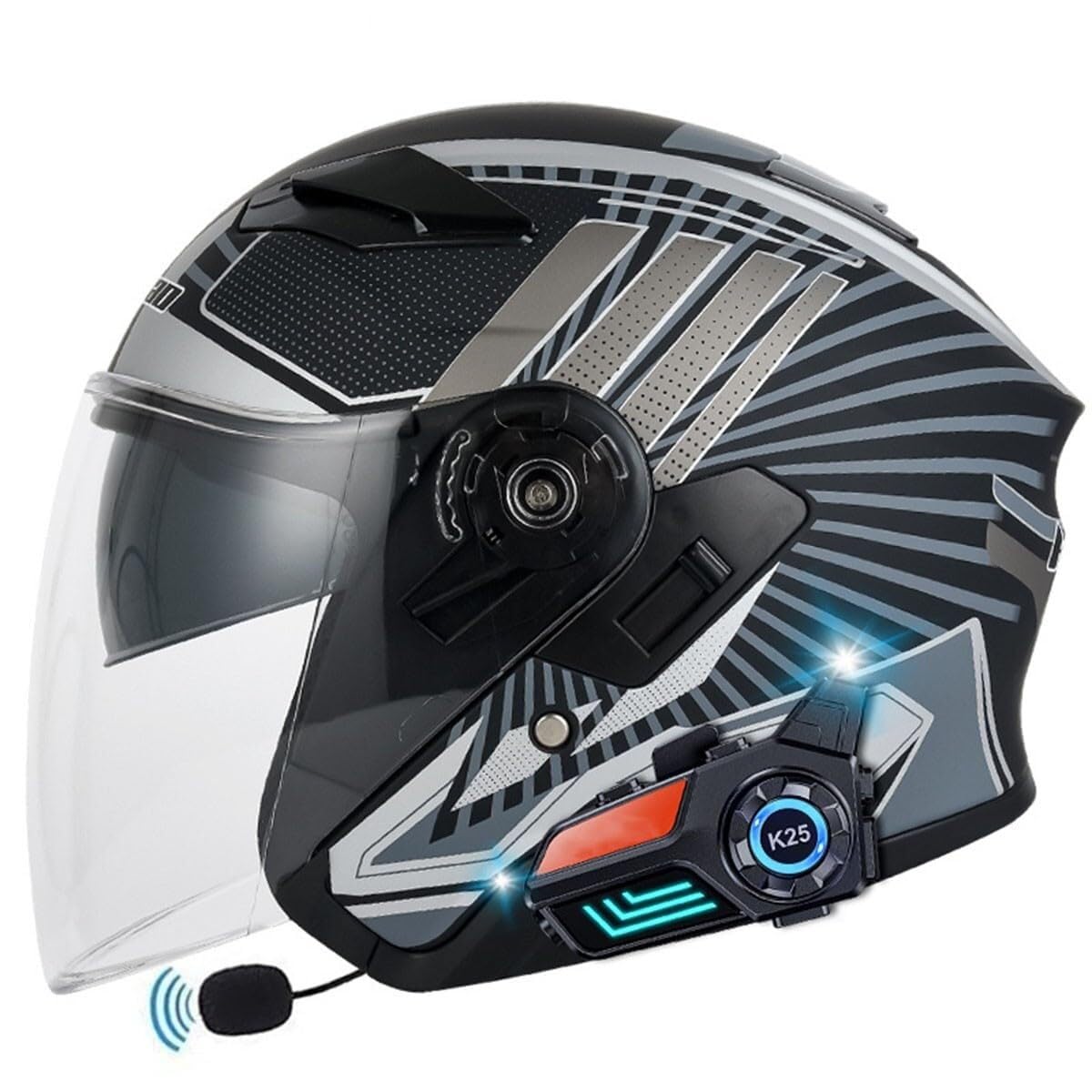 Casque moto bluetooth ECE avec microphone intégré pour une conduite connectée