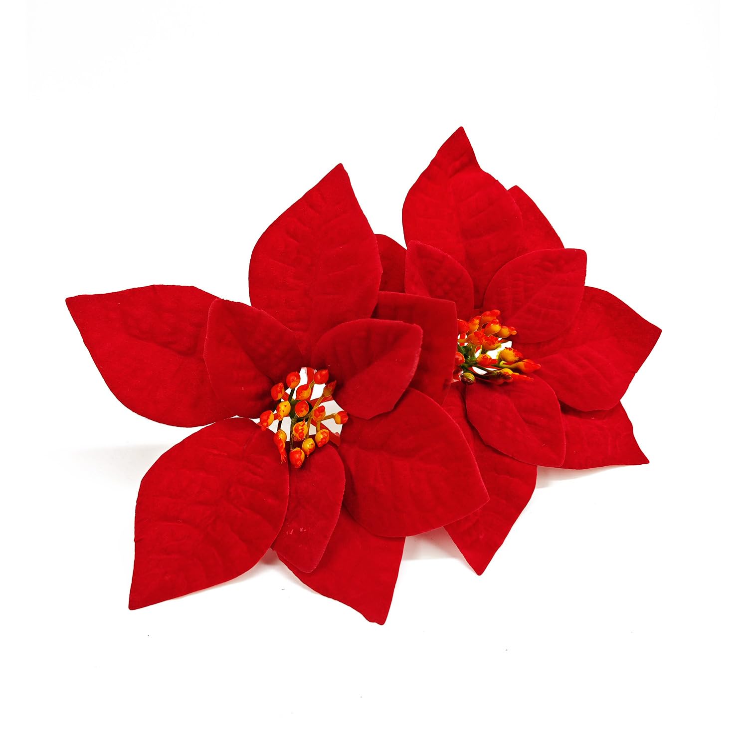 Ornerx Weihnachtsbaumschmuck, Weihnachtsstern, Rot, 22,9 cm, 10 Stück