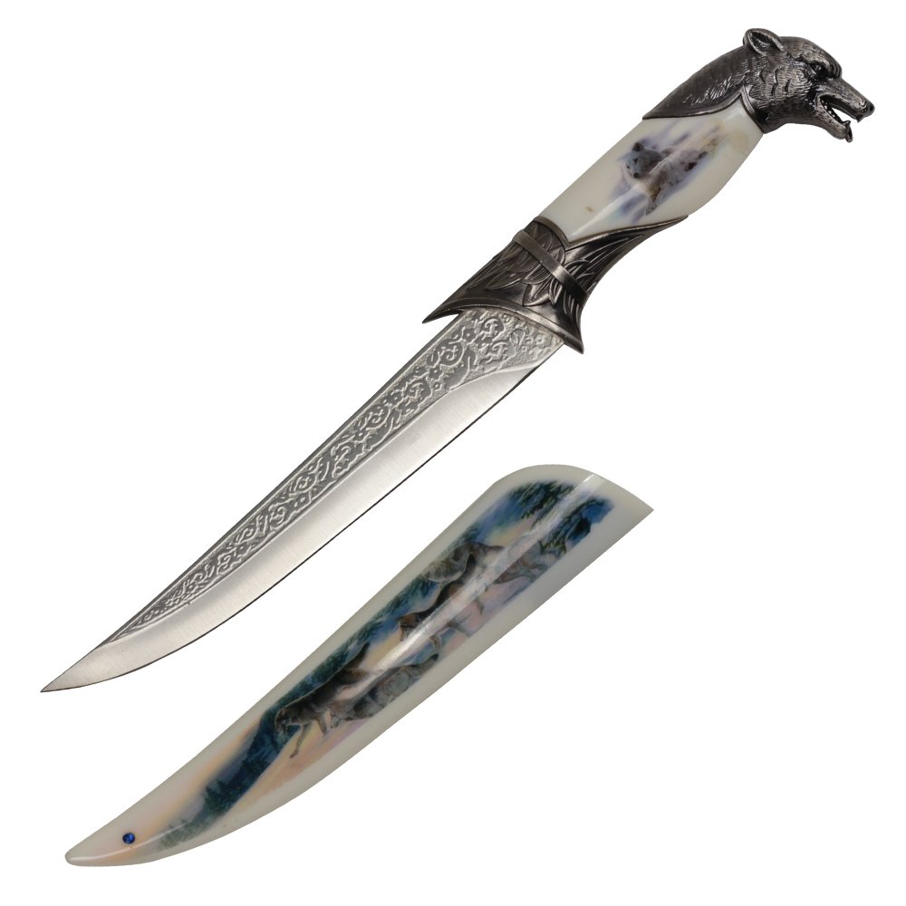 Wolf Pack Fantasy Knife with scabbard H-4851-W1