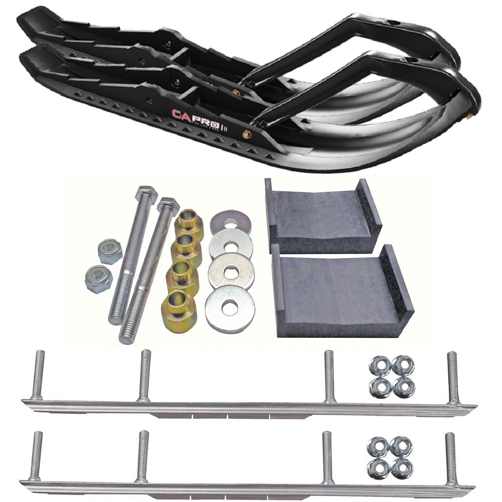 C&A Pro Black TMX Snowmobile Skis w/ 6