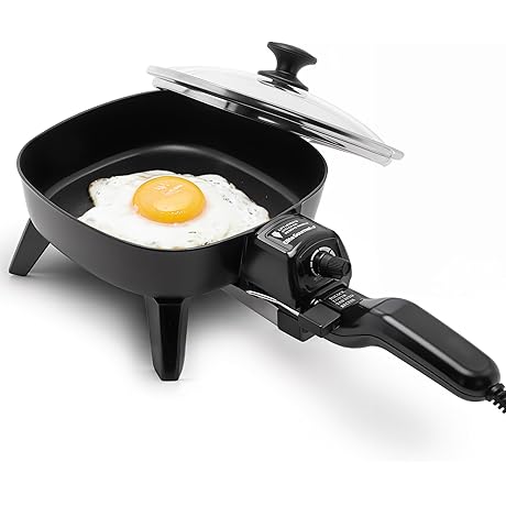 Elite Gourmet 600-Watt Mini Electric Skillet w/ Lid