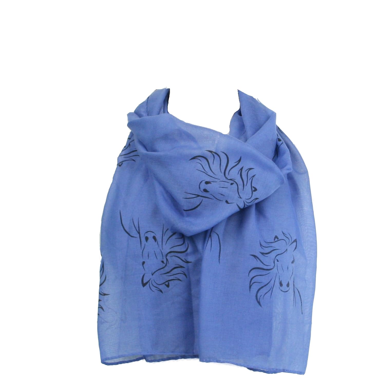 Black Ginger Blue & Black Horse Pony Scarf