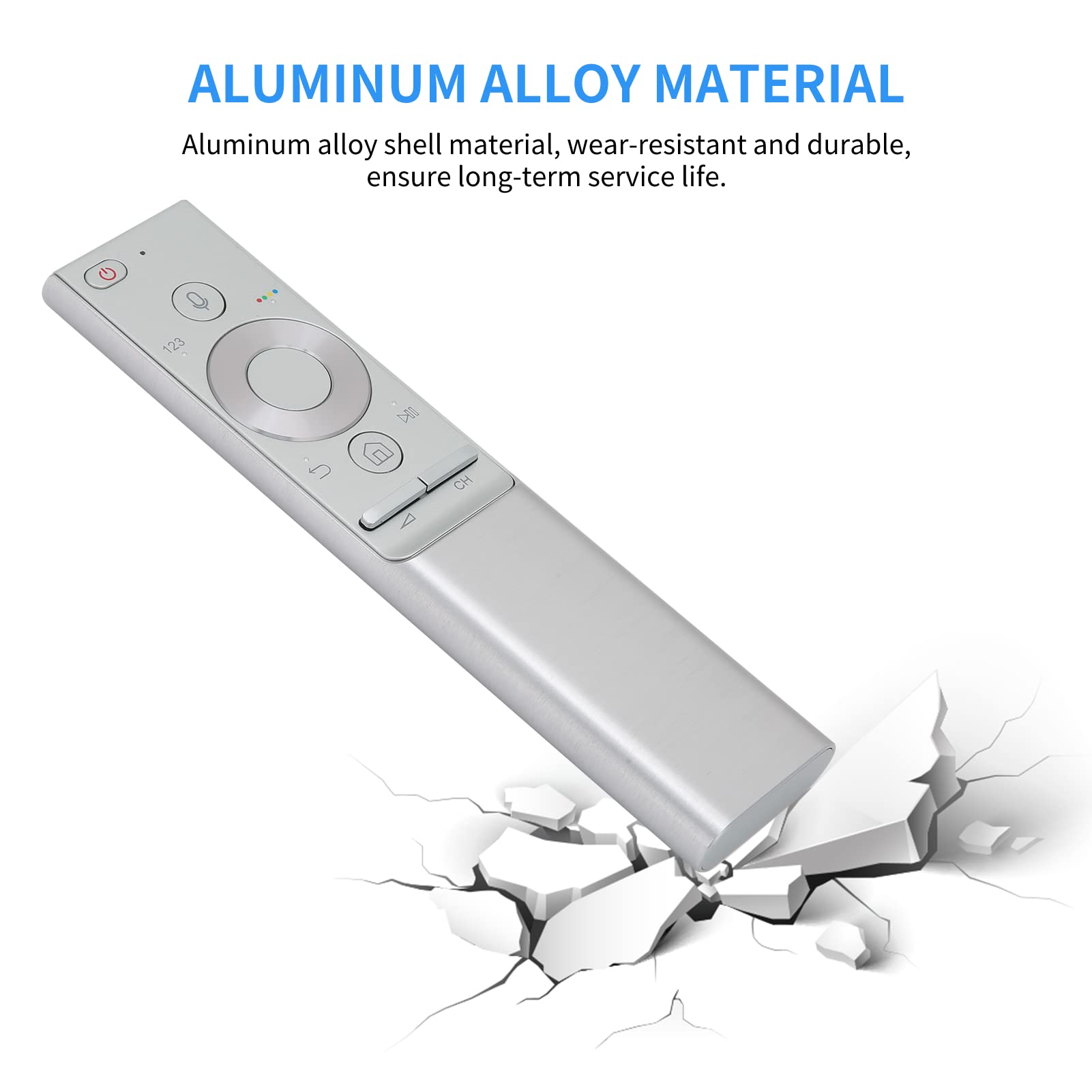 Fdit El control remoto de repuesto más nuevo, el control remoto de TV se adapta a la serie Voice TV BN59-01272A BN59-01270A BN59-01274A, carcasa de aleación de aluminio