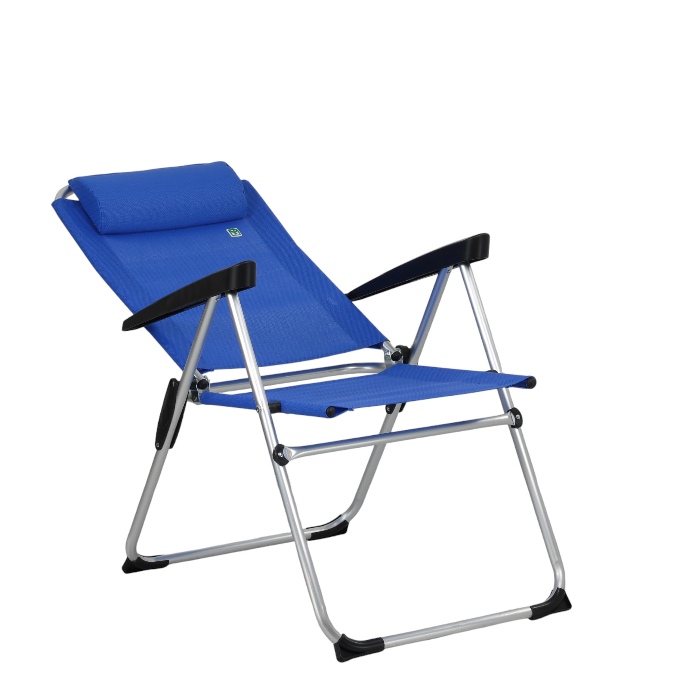 Totò Piccinni Spiaggina RIVA Alluminio Textilene 7 Posizioni (Blu 1Pz)