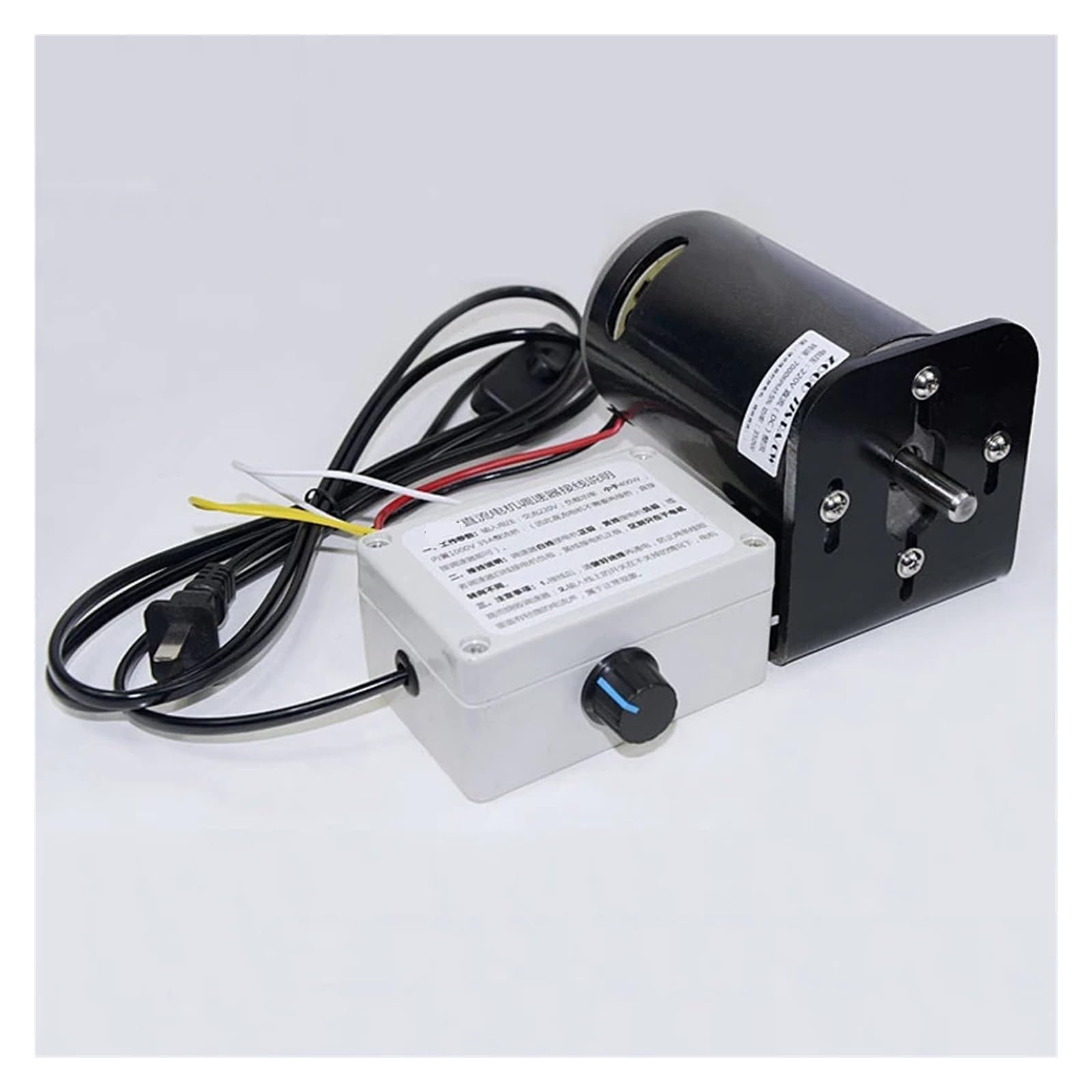 DIY torno de cuentas de alta velocidad amoladora eléctrica, juego de taladro de banco controlador de velocidad con Motor de imán permanente de 350W CC 400-7000RPM Para principiantes en bricolaje