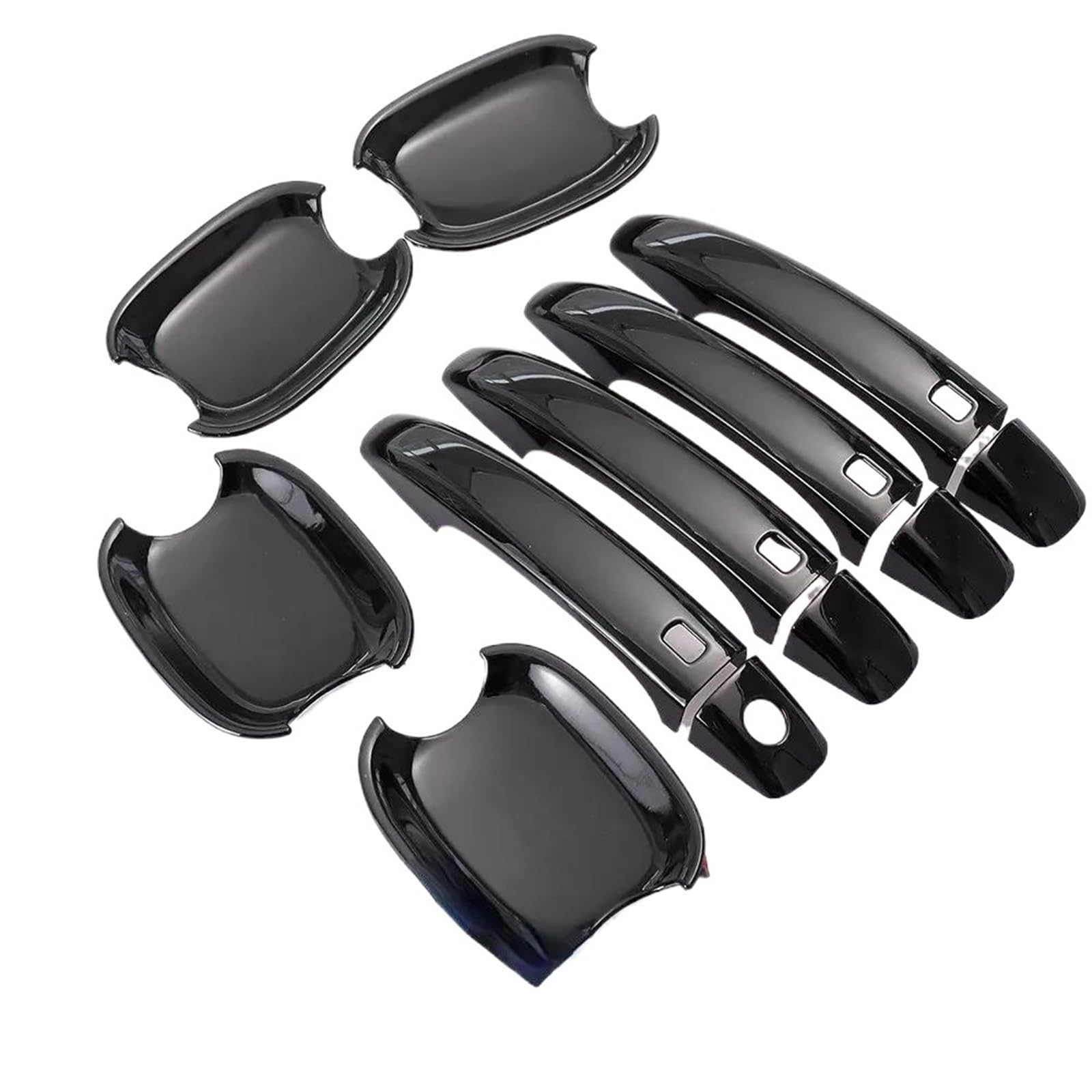 Zhqdrcy Black Handle-Bowl Door Open Handles For A4 B8 For Q5 For Q3 2009-2016 Car Door Handle Cover Trim Sticker