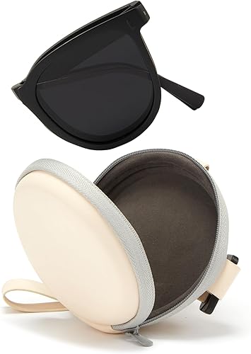 Cyxus Gafas de sol plegables con diseño de ojo de gato para mujeres y hombres, protección UV400, ultraligeras y fáciles de transportar, lentes de
