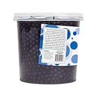 Vista 7 de Tea Zone Popping Pearls. Popping Boba, perlas negras con jugos saborizados, frasco de 7 Lb