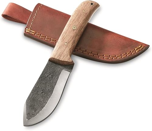 Szco Supplies Inc 9 "mano forjada acero al carbono mosaico pin mango madera cuchillo de caza, marrón (modelo: HS-4424)