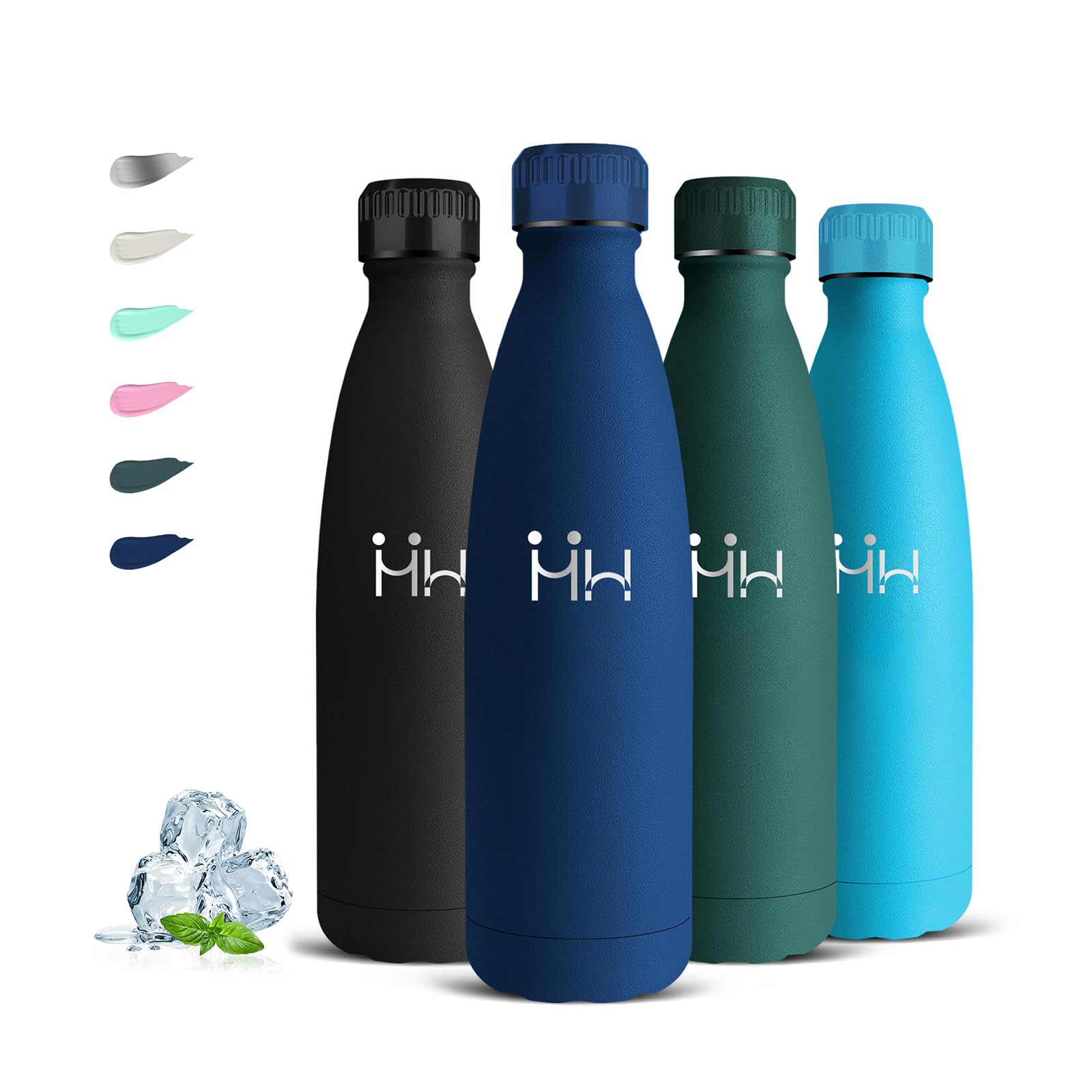Borraccia Palestra 750ml, Senza BPA, A Prova di Perdite Borraccia Acqua, per Esercizio Fisico, Escursioni, Ciclismo (Nero Bianco/Verde Nero
