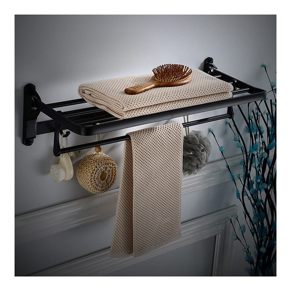 Porte-serviettes de salle de bain blanc compact et pliable