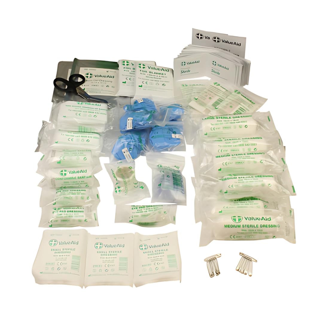 Value Aid BS8599-1 Compliant Workplace First Aid Refill Kit (Medium)