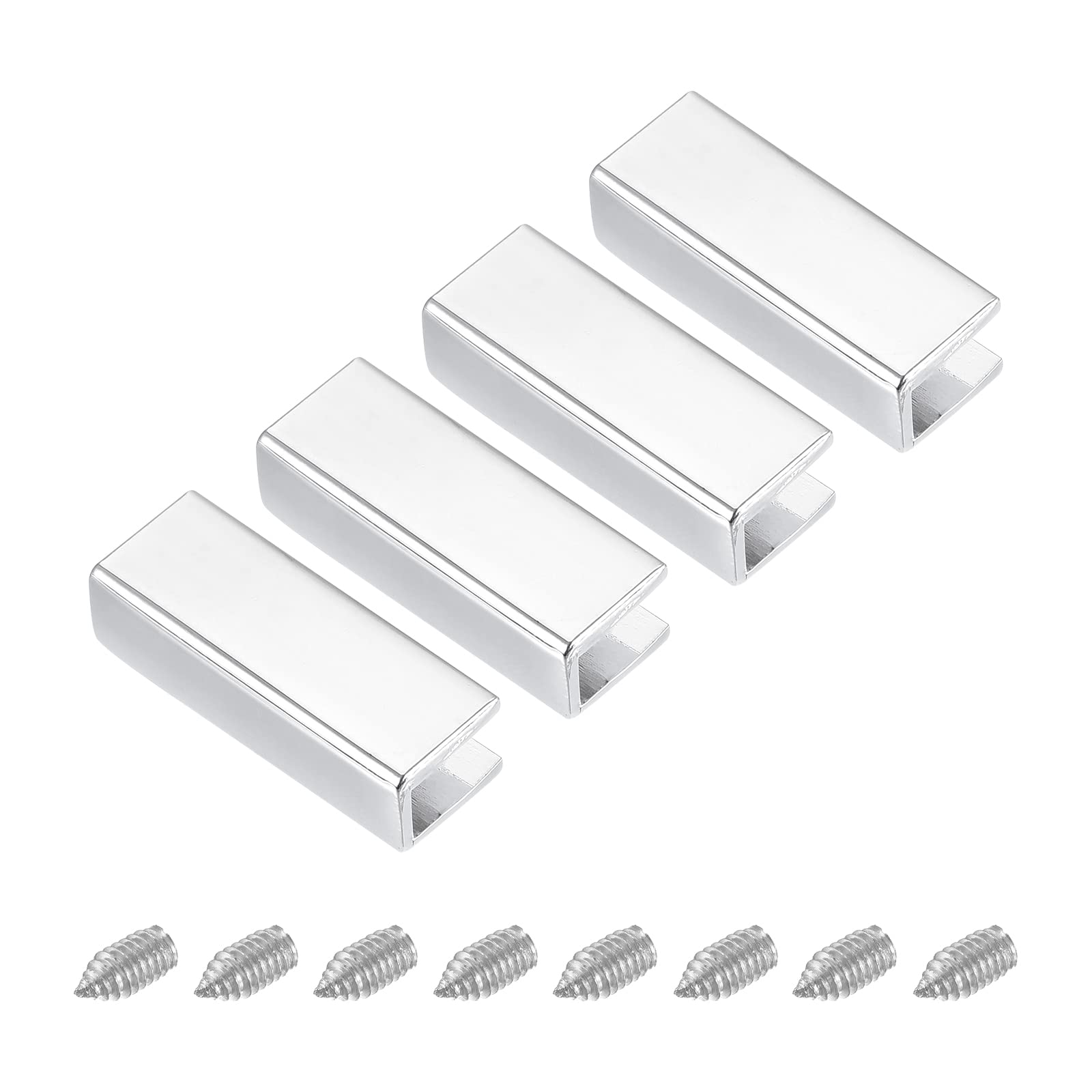 HARFINGTON Belt Buckle End Tip, Zinc Alloy Zipper Clip Strap End Caps for Leather Sewing Decoration DIY Accessories