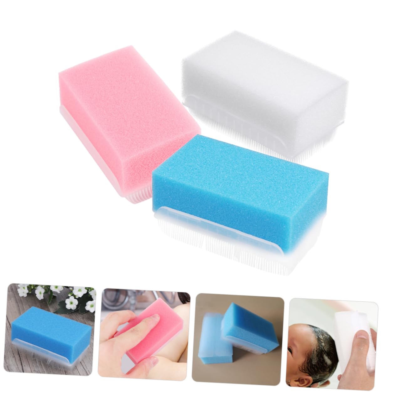 Healvian 15pezzi Spazzole Da Bagno Per Spazzola Sensoriale Morbida Per Bagno e Massaggio Colori Vivaci Per Sviluppo Sensoriale e Igiene Personale Infanzia