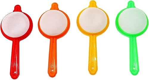 Coladores de plástico para té y café, multicolor (juego de 4) el color puede variar