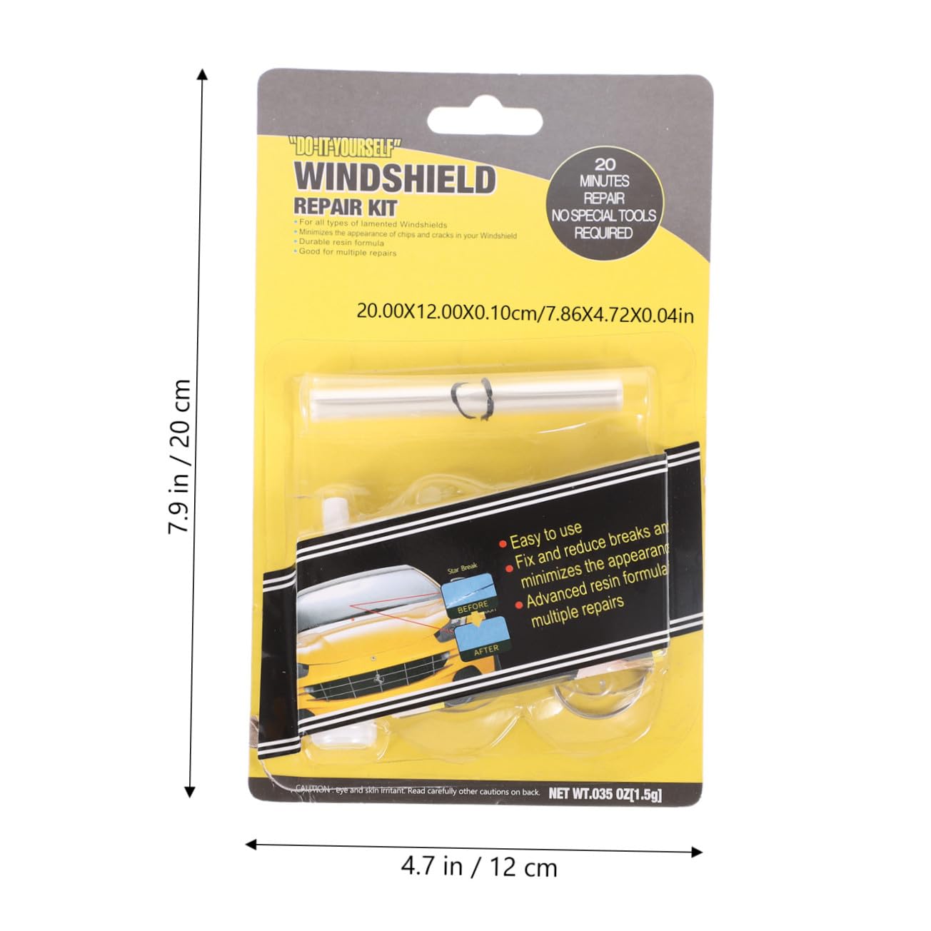 Zerodeko 5 Juegos Kit de Reparación de Parabrisas Autos Efectiva Arañazos y Grietas Reparador y Portátil y Múltiples Reparaciones