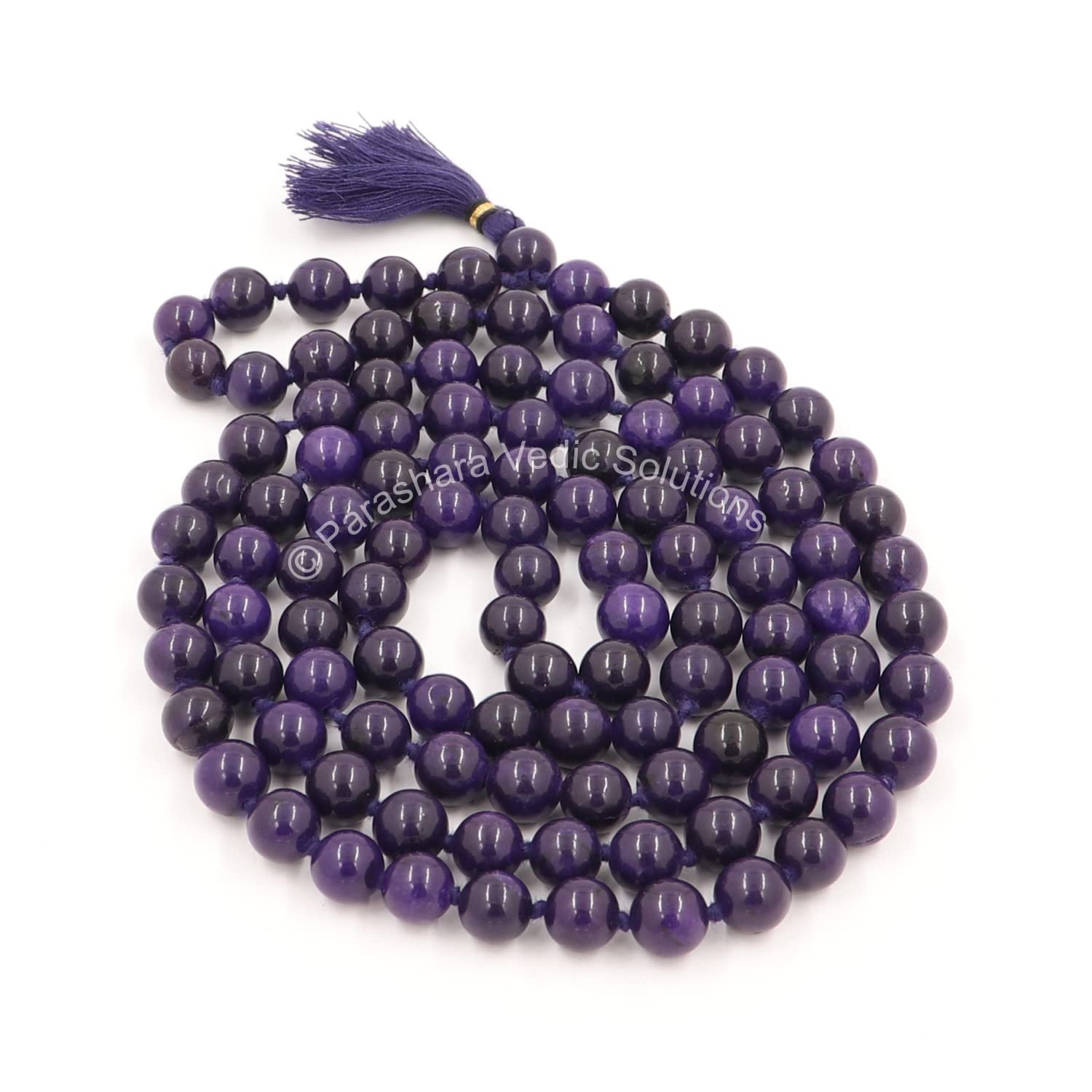 ARKAM Certified Purple Hakik Mala/Purple Agate Mala/Purple Hakeek Mala/Purple Stone Mala (Size: 6mm, Length: 30 inches, Beads: 108+1)-image-38