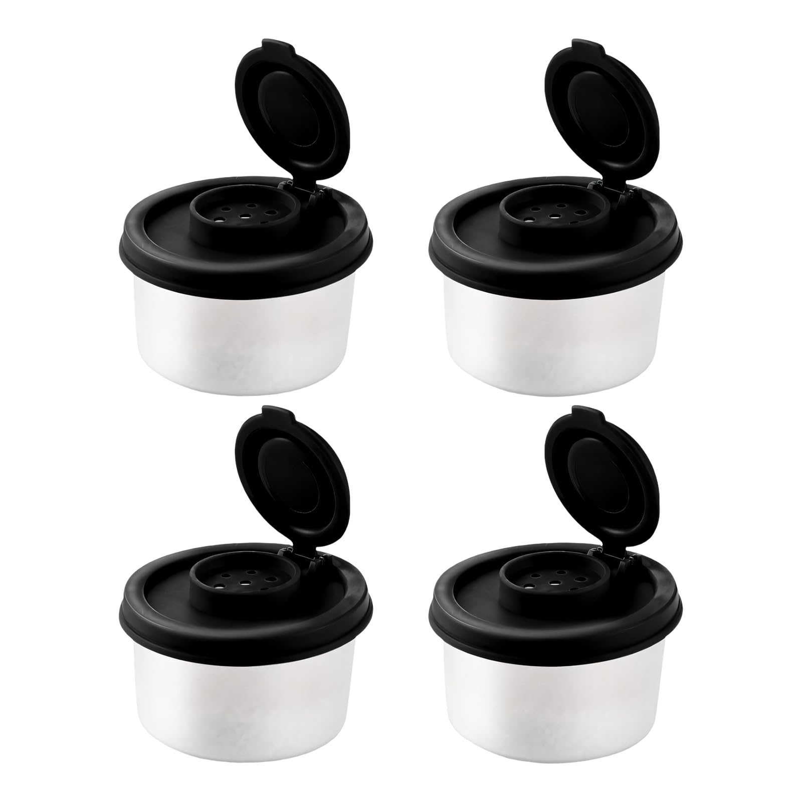 Carotoe Black 4 Small Seasoning Sturdy Suitable Cooking Picnics Seasoning Bottles