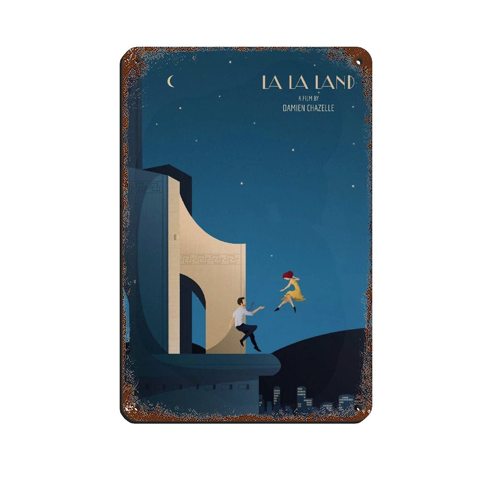 TZQT La La Land Movie Retro Poster Metal Tin Sign Chic Art Retro Iron Painting Bar People Cave Cafe 