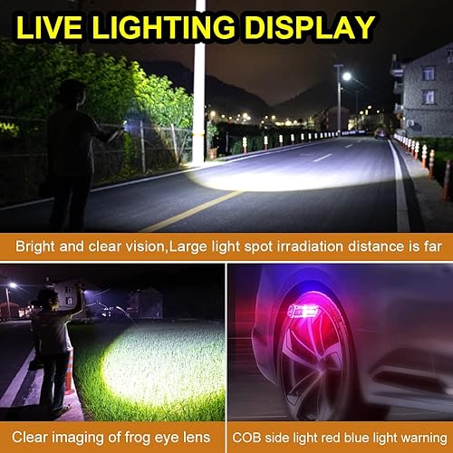 Miniatura 3 de PINSAI Paquete de 2 luces LED portátiles recargables de trabajo, mini linternas magnéticas para mecánicos con luz lateral COB, pequeña multiuso,