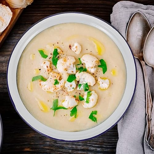 Miniatura 8 de Housoutil Cuenca esmaltada de 2 uds. Cuenco de mezcla de cocina para baño, platos de lavabo, ensalada de frutas, fideos, cuenco de almacenamiento