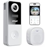Doorbell Camera Wireless No Subscription, 3MP Video Doorbell with Chime, 180° Head to Toe View, 2-Way Talk Voice Changer, AI Motion Detection Night Vision, Only 2.4GHz WiFi, Works with Alexa