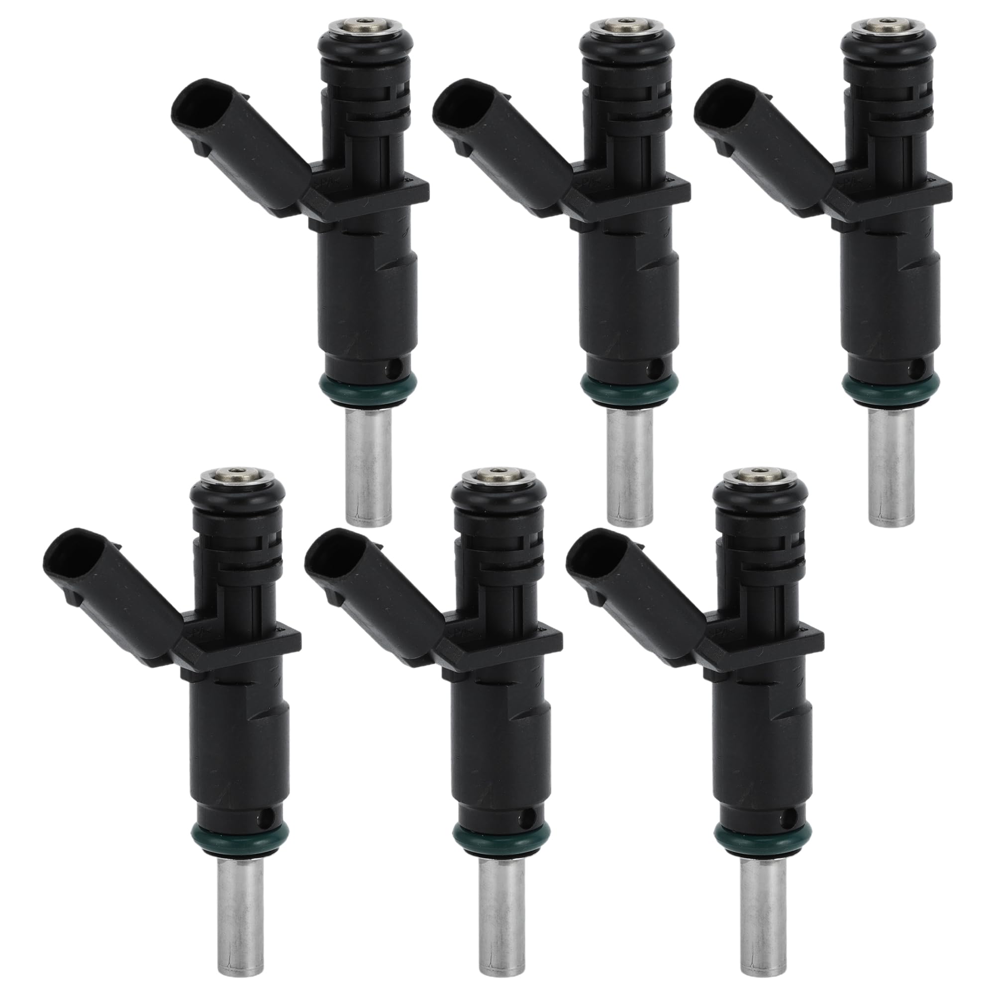 Inyector De Combustible Para Mercedes-Benz C230 2.5 05-14 6Pcs | Negro, Metal/Plástico, 68011710Aa, Para Mercedes-Benz W204, R230, W211, W212, Clk, Slk, Ml, R, Voltaje: 12V, Pines: 2